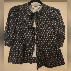 Eliza Faulkner Georgie Top Black Floral - M